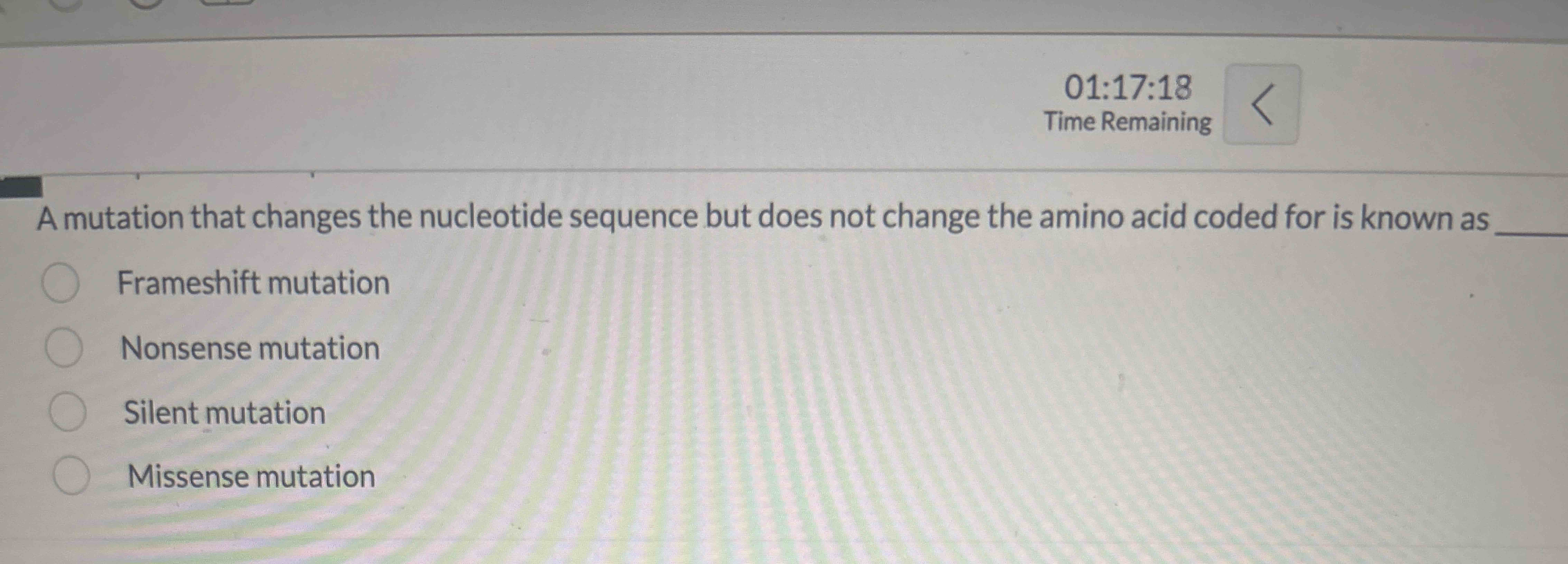A mutation that changes the nucleotide sequence