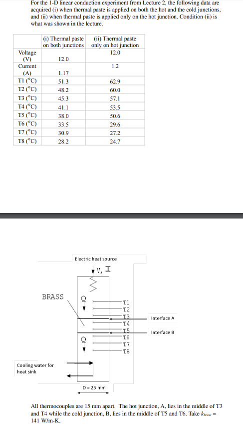 Draw a thermal circuit from T 1 to T 8 that