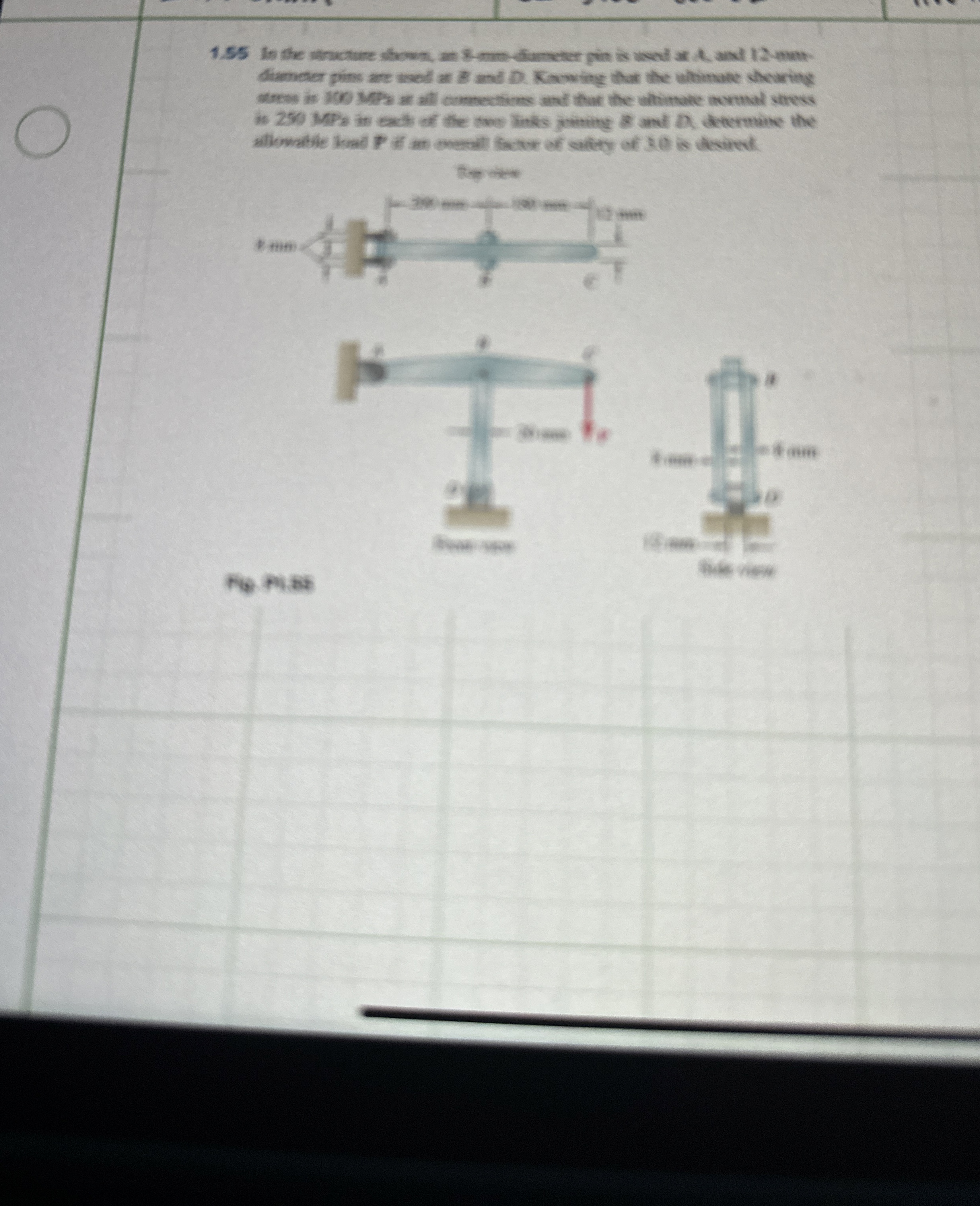 1 . 5 5 In the itnocture slbown, an 8 mm -