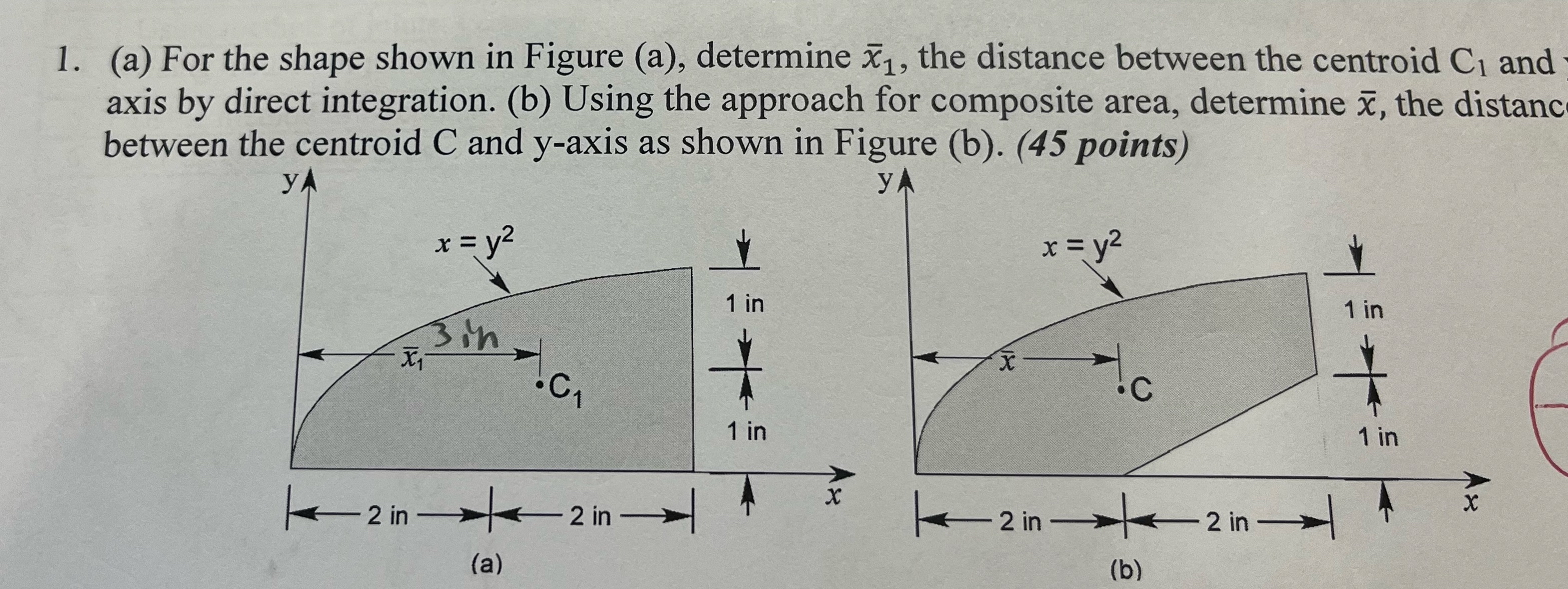 ( a ) For the shape shown in Figure ( a ) ,