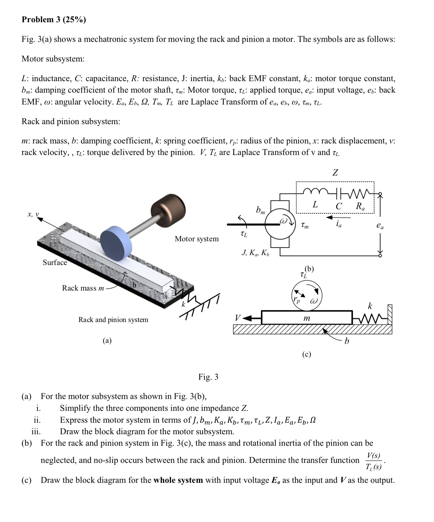 Problem 3 ( 2 5 % ) Fig. 3 ( a ) shows a