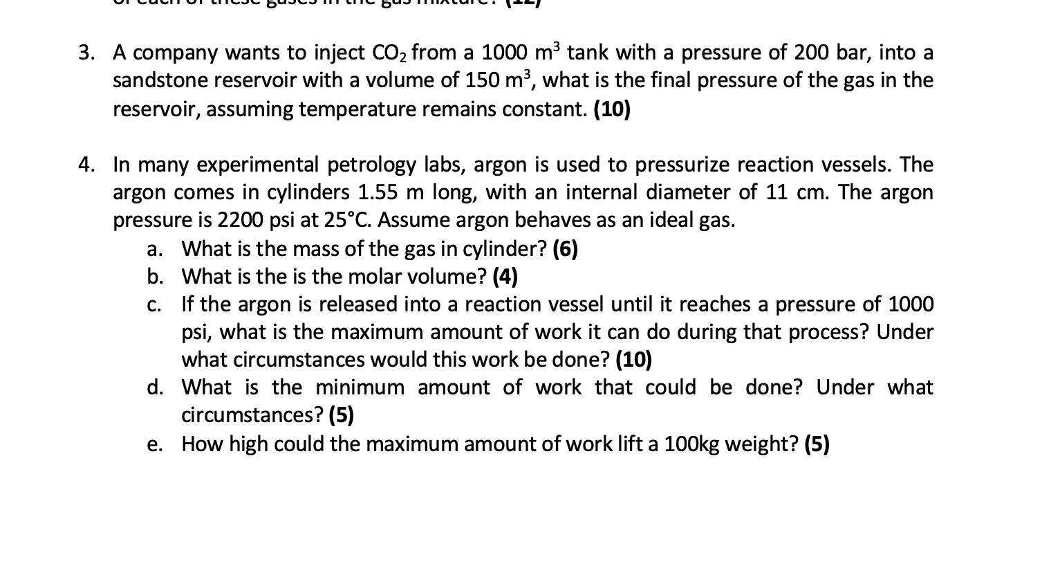A company wants to inject C O 2 from a 1 0 0 0 m