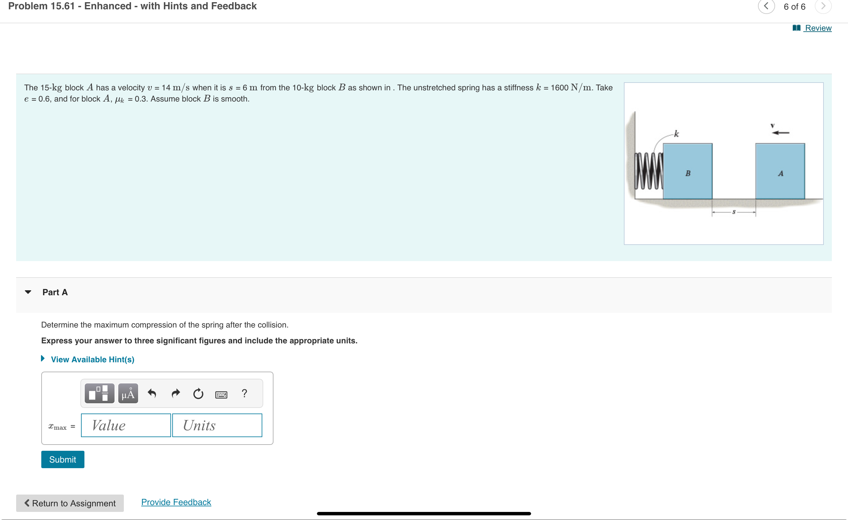 Problem 1 5 . 6 1 - Enhanced - with Hints and