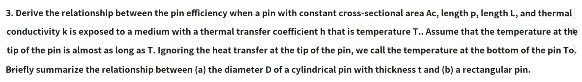 Derive the relationship between the pin