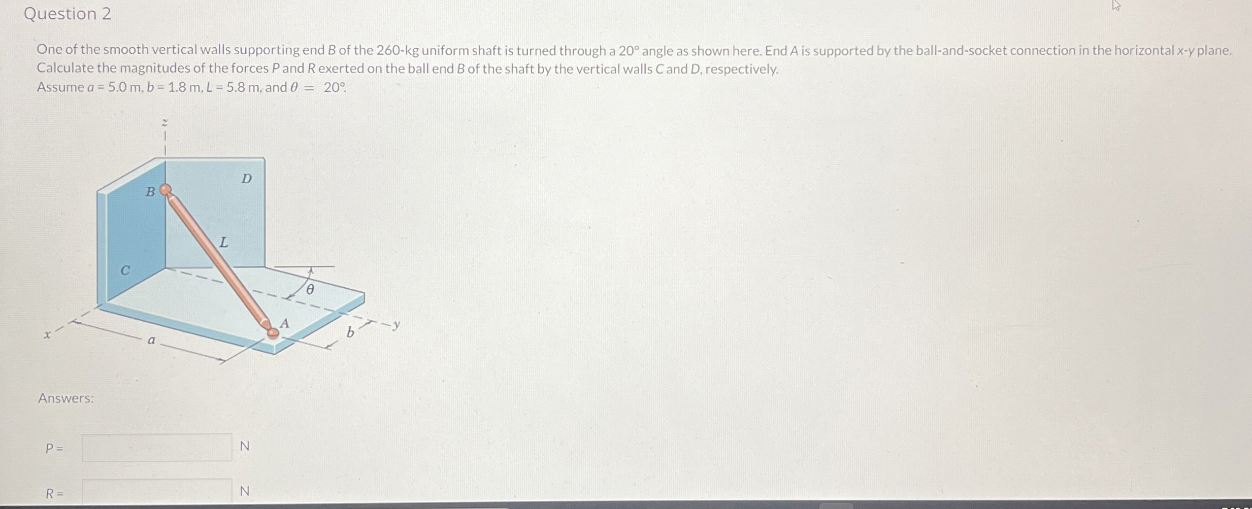 Question 2 One of the smooth vertical walls