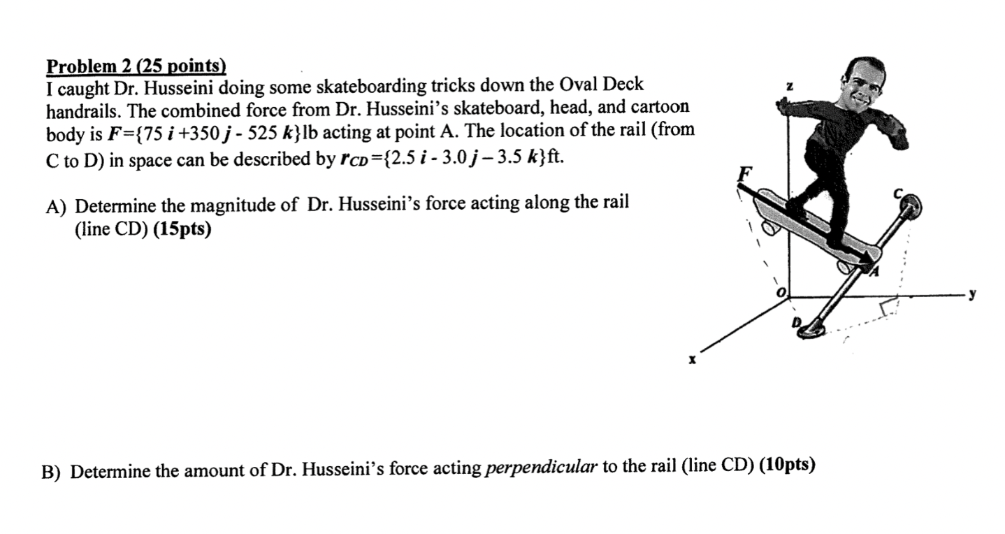 Problem 2 ( 2 5 points ) I caught Dr . Husseini
