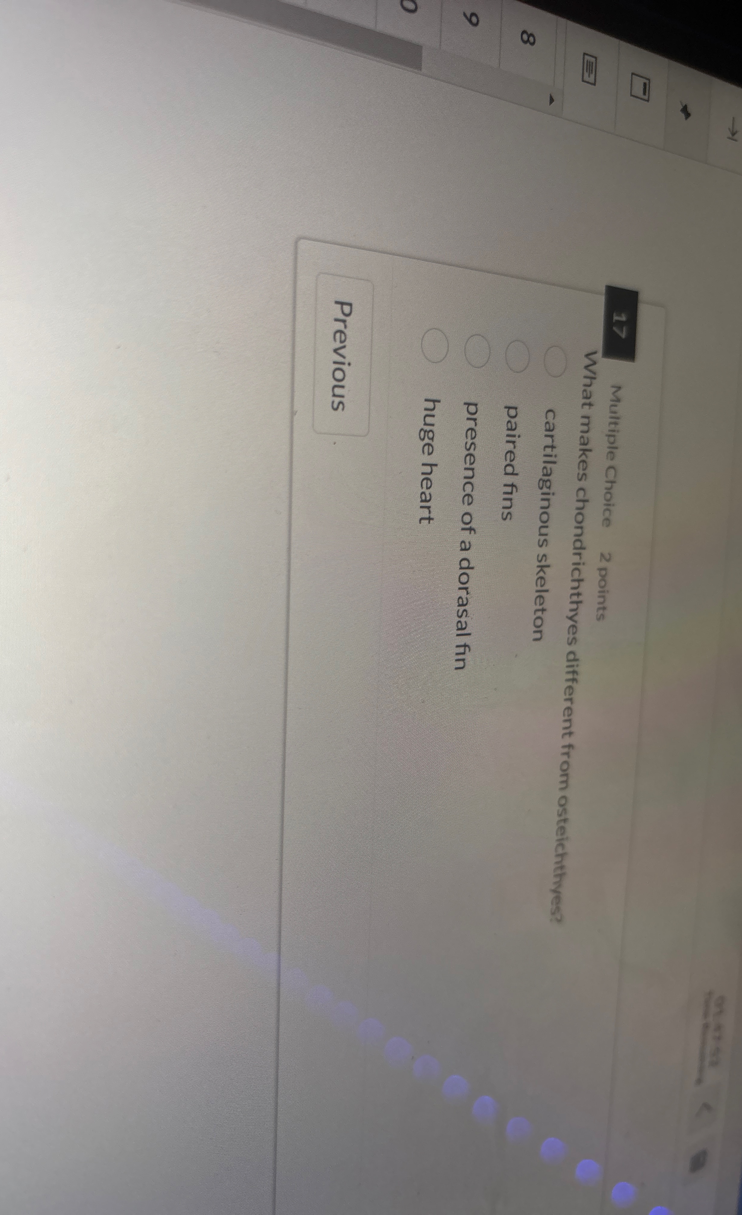 1 7 Multiple Choice 2 points What makes