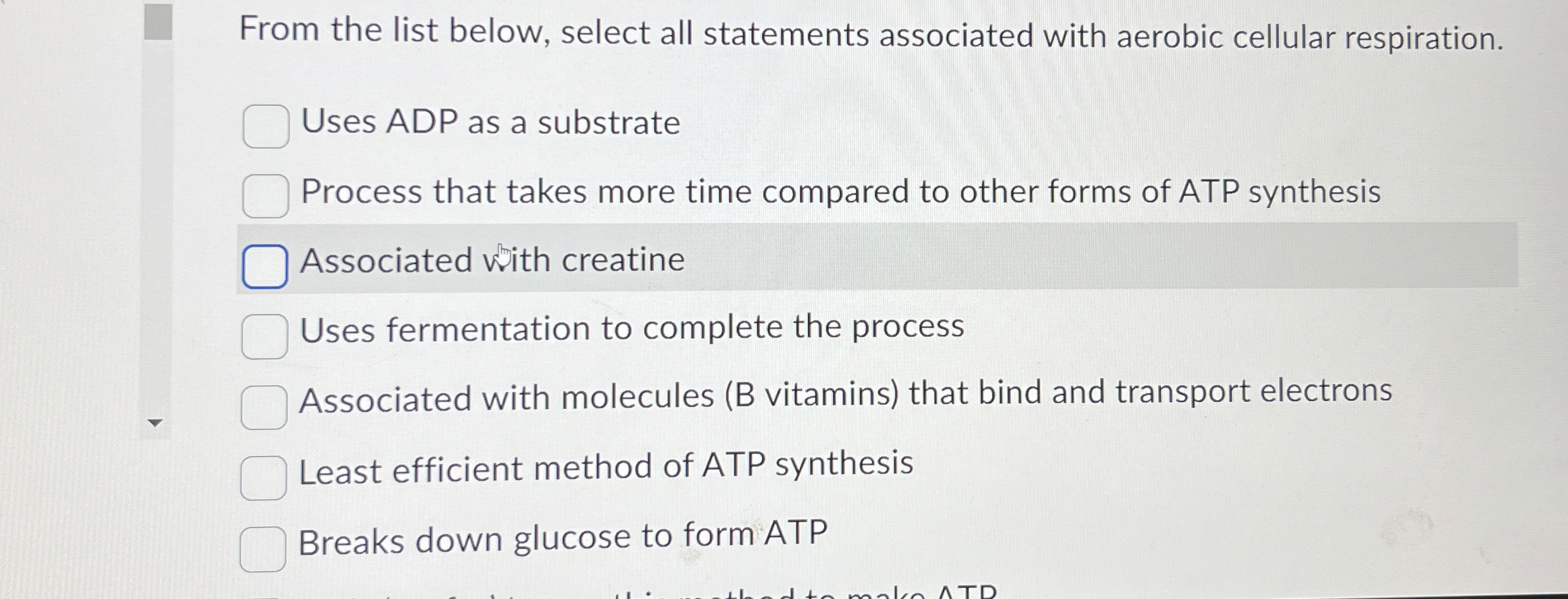 From the list below, select all statements