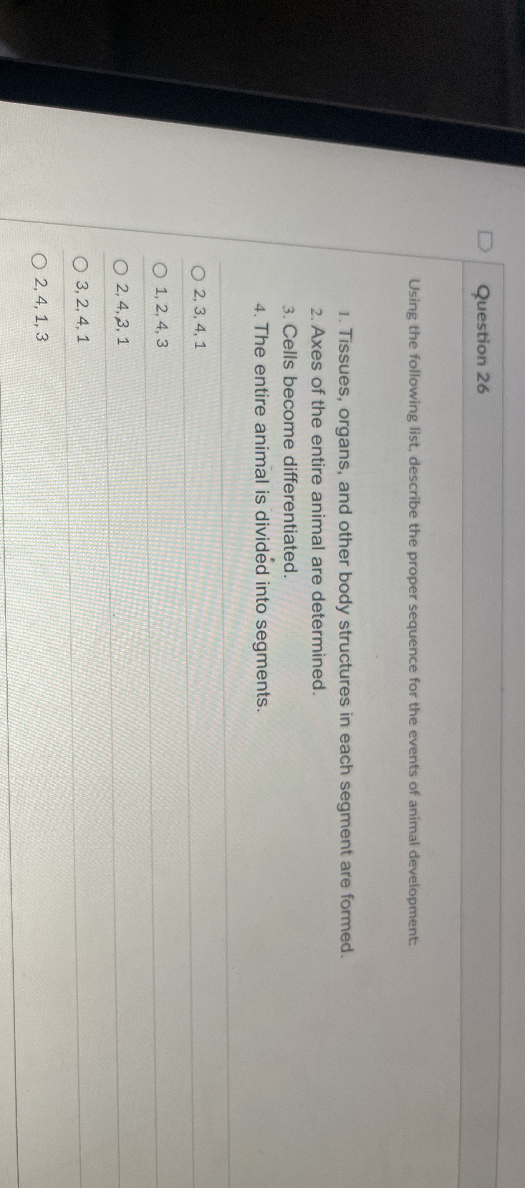Question 2 6 Using the following list, describe