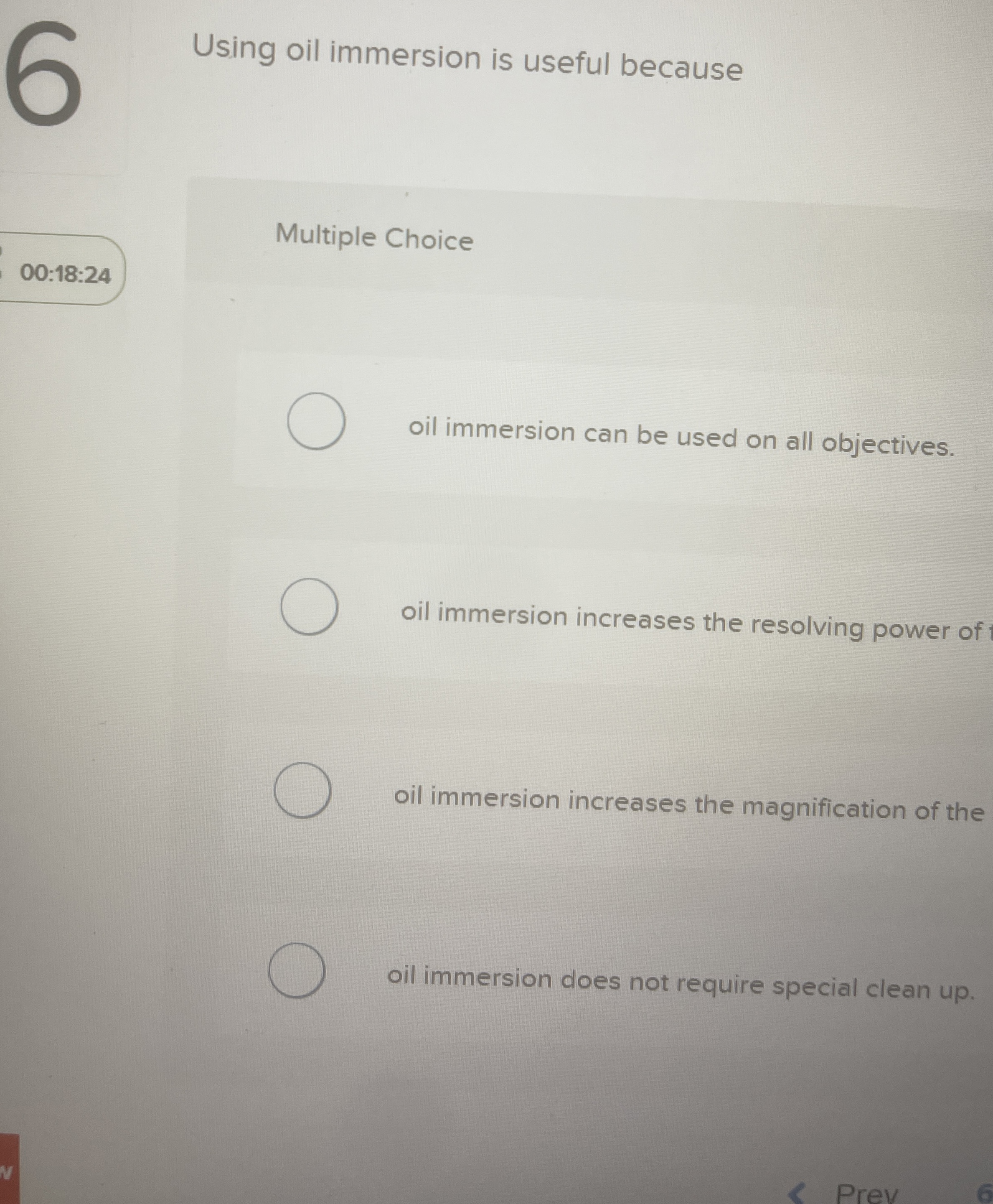 Using oil immersion is useful because Multiple