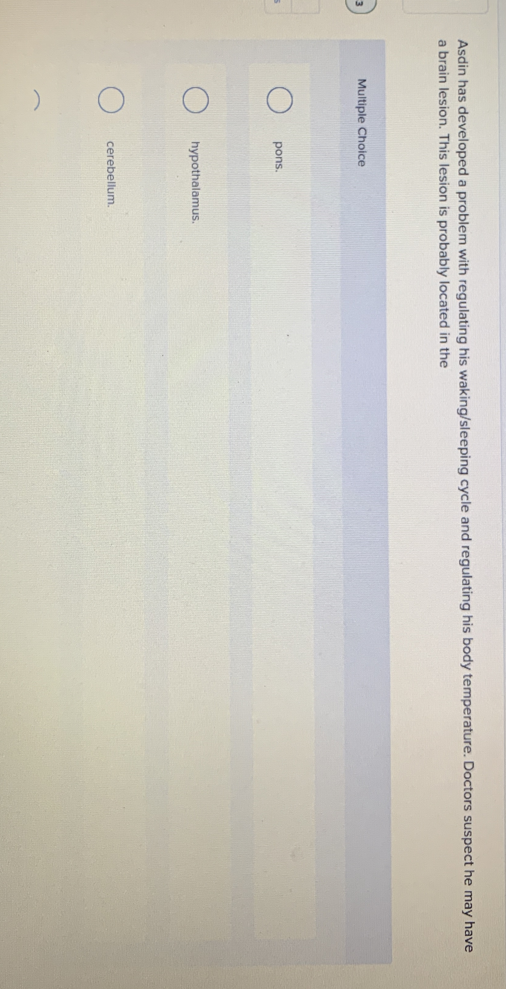 Asdin has developed a problem with regulating his