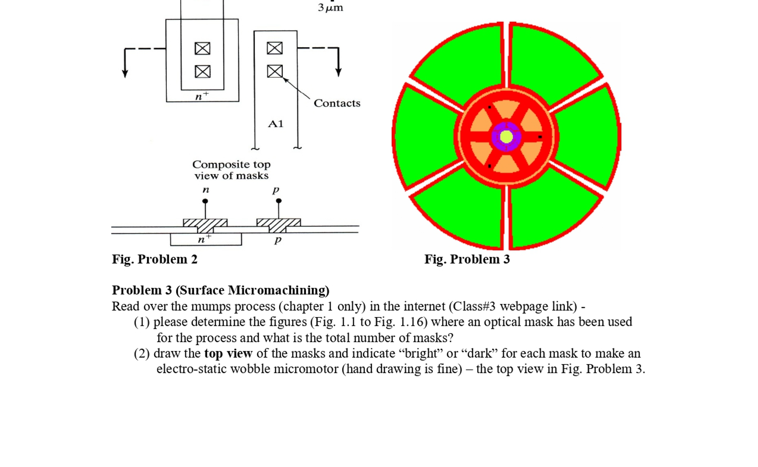 Problem 3 ( Surface Micromachining ) Read over