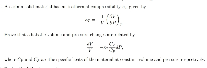 A certain solid material has an isothermal