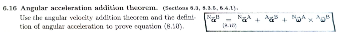 6 . 1 6 Angular acceleration addition theorem. (