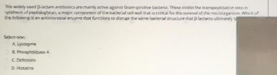 The widely used \ ( \ beta \ ) - lactam