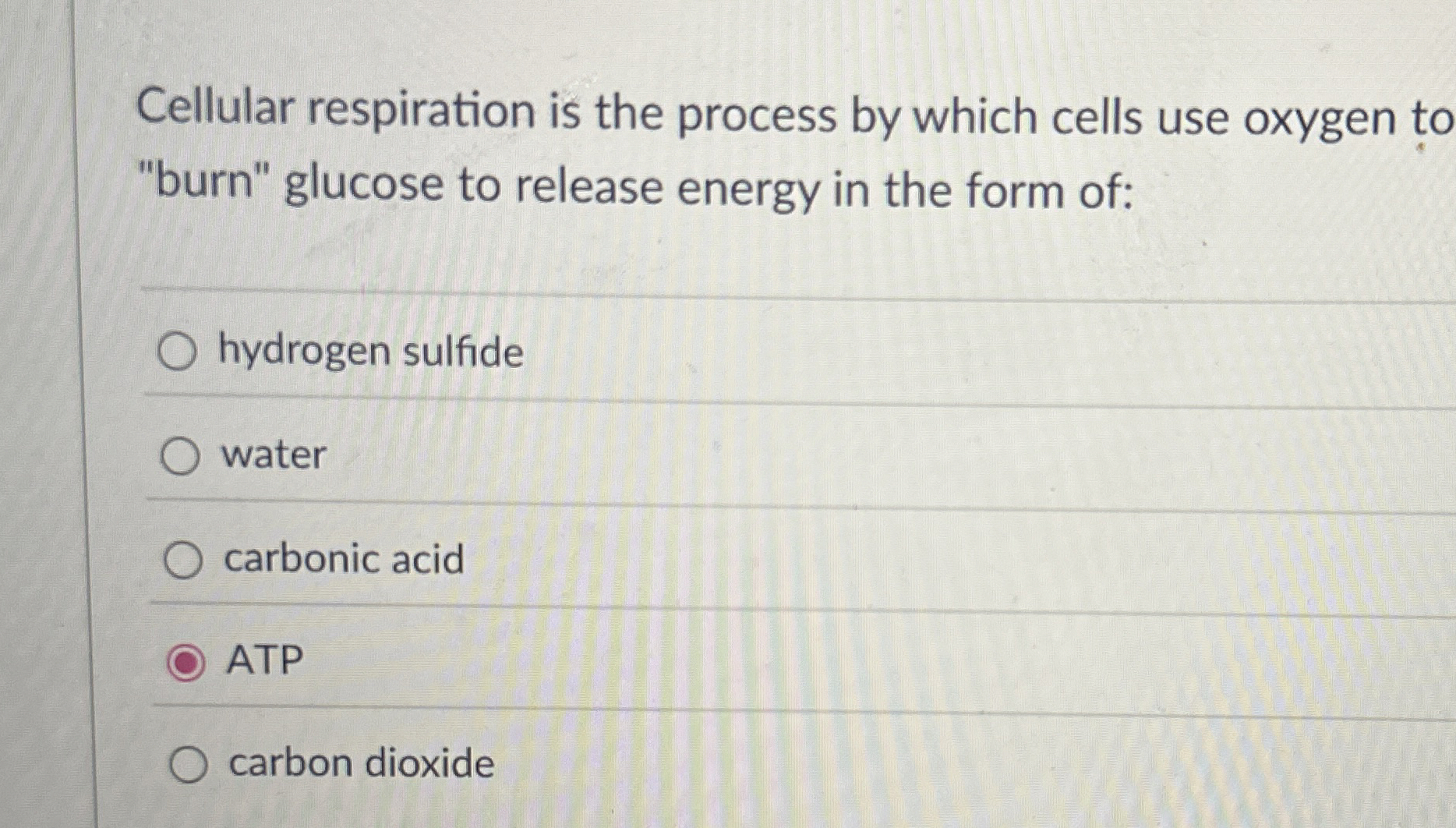 Cellular respiration is the process by which