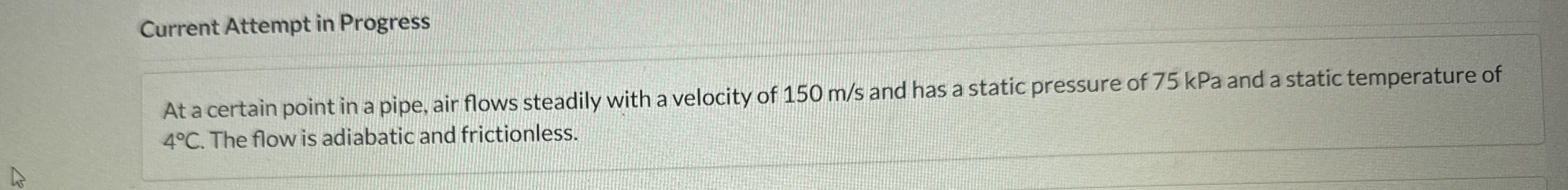 Current Attempt in Progress At a certain point in