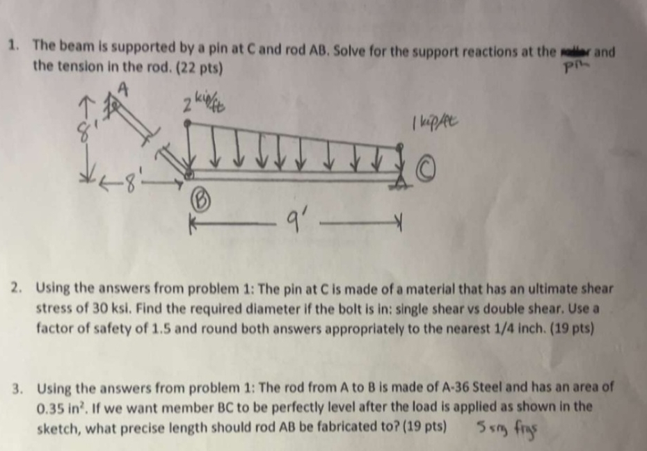 Show all work for all problems. Thank You. The