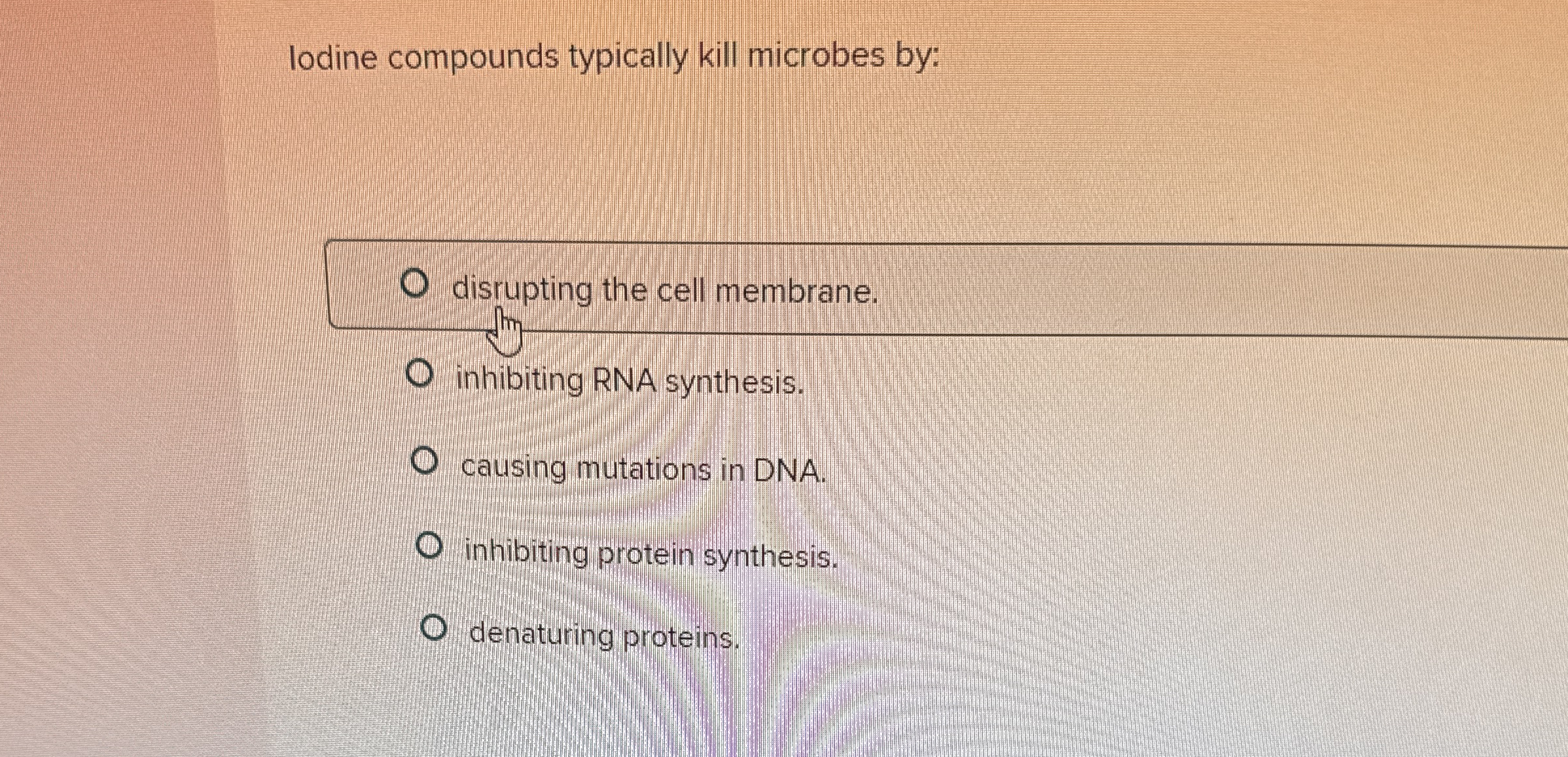 Iodine compounds typically kill microbes by: