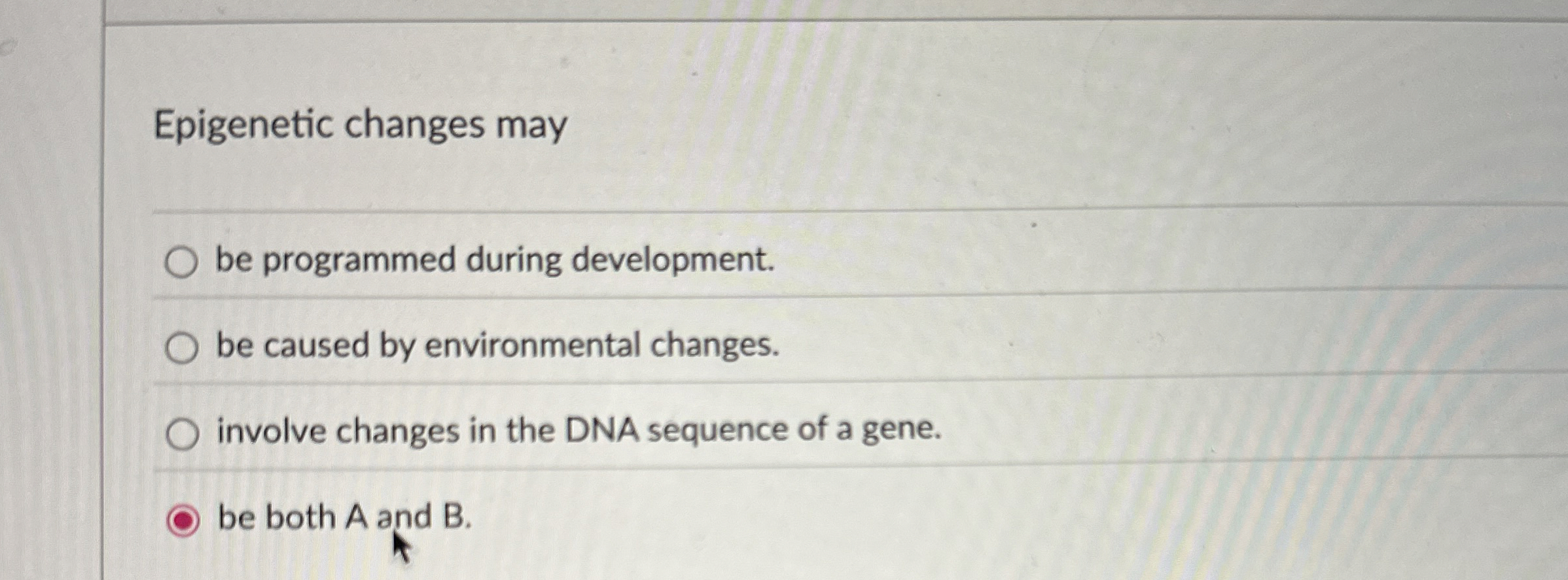 Epigenetic changes may be programmed during