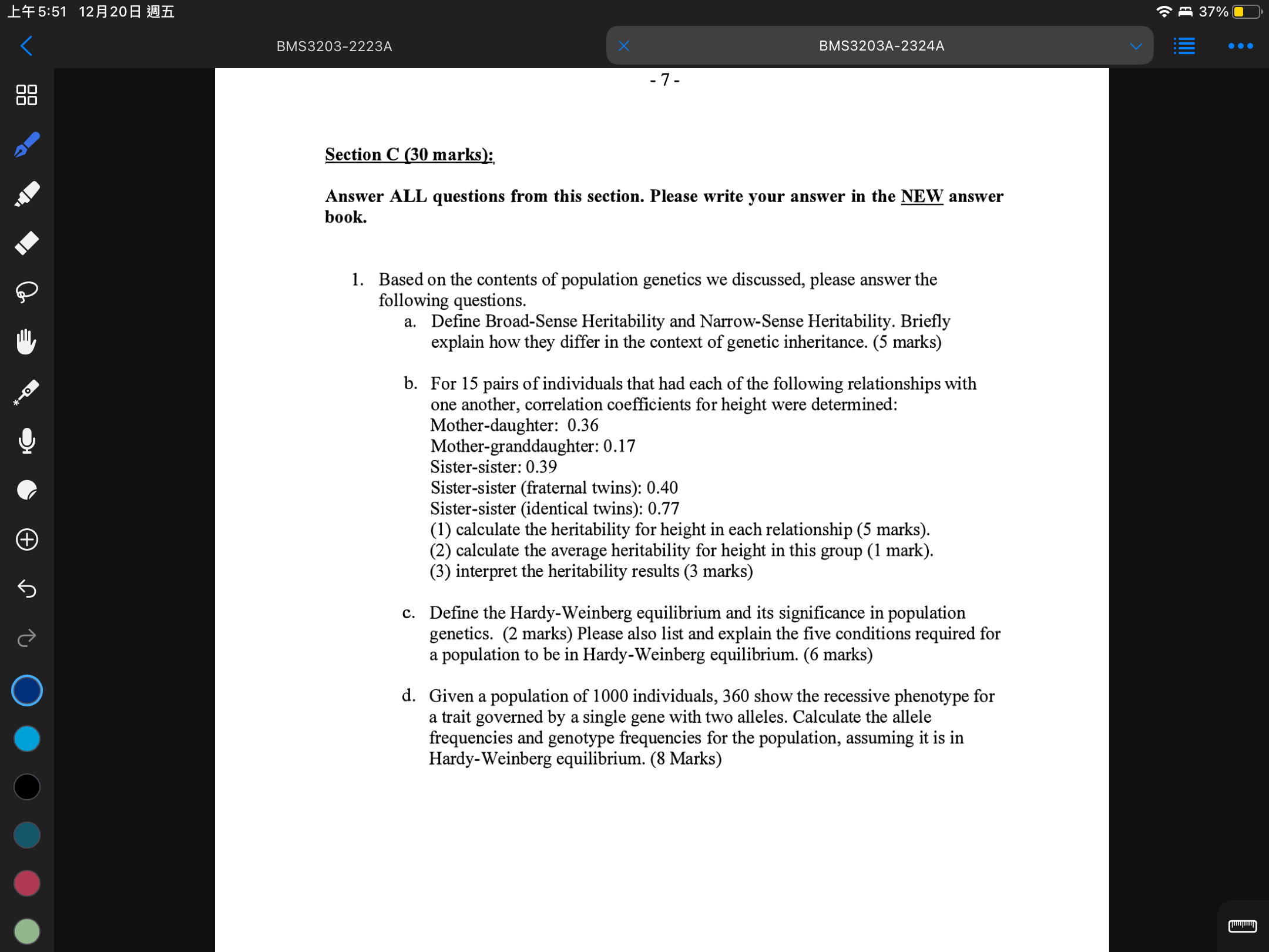Section C ( 3 0 marks ) : Answer ALL questions