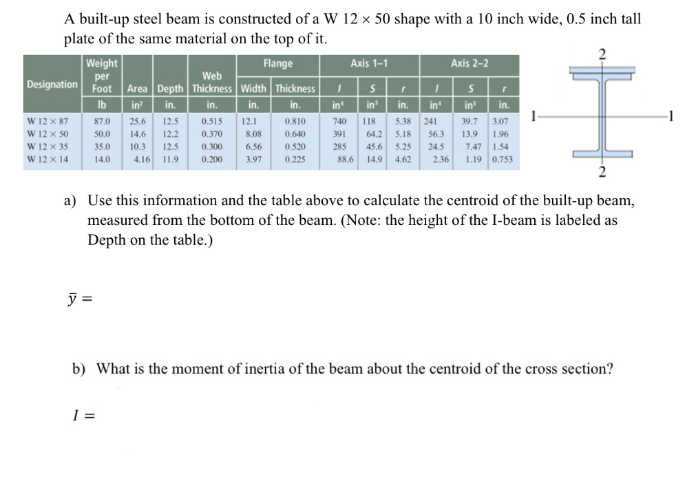 a ) Use this information and the table above to