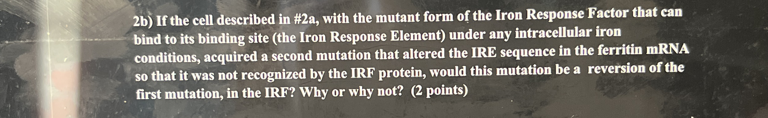 2 b ) If the cell described in # 2 a , with the