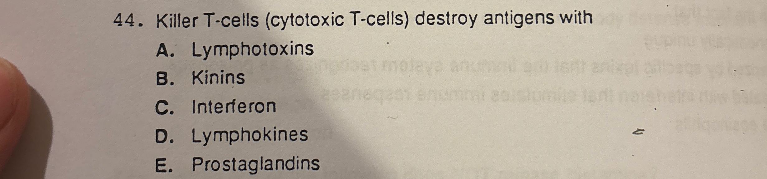 Killer T - cells ( cytotoxic T - cells ) destroy