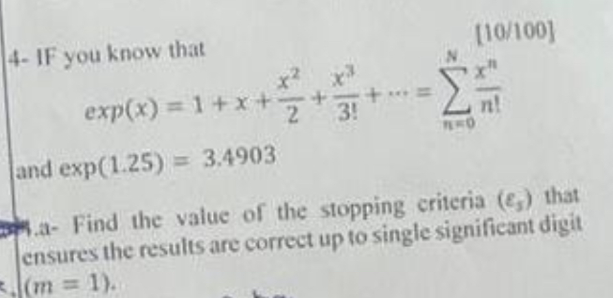 4 - IF you know that [ 1 0 / 1 0 0 ] 4 - I F you