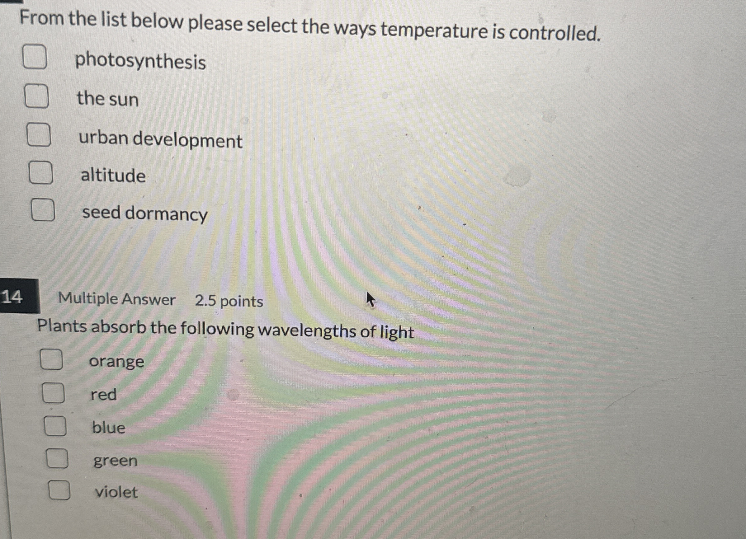 From the list below please select the ways