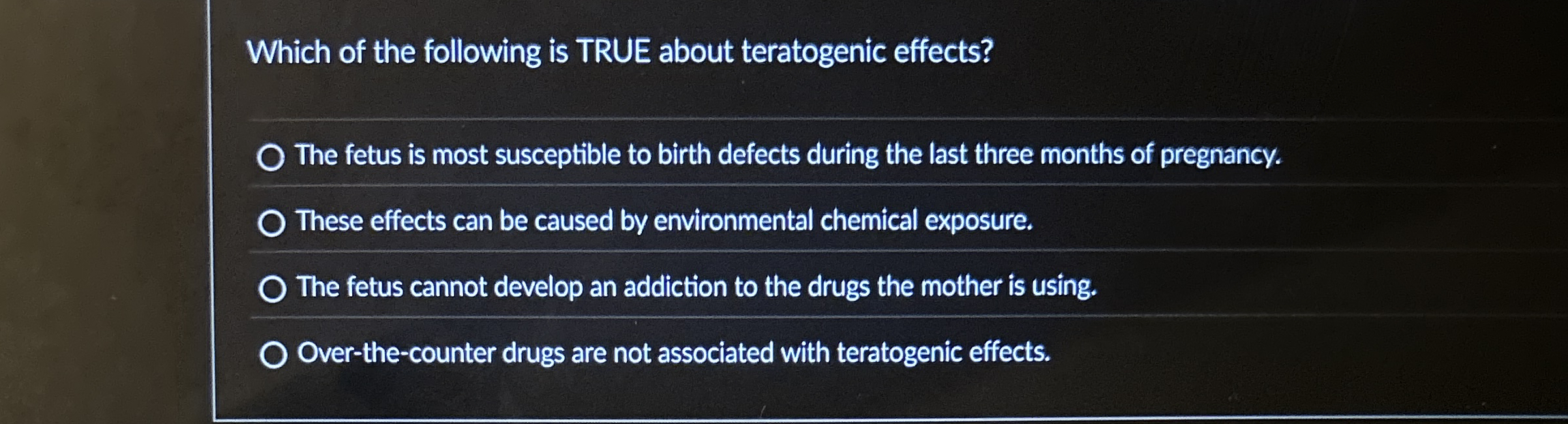Which of the following is TRUE about teratogenic