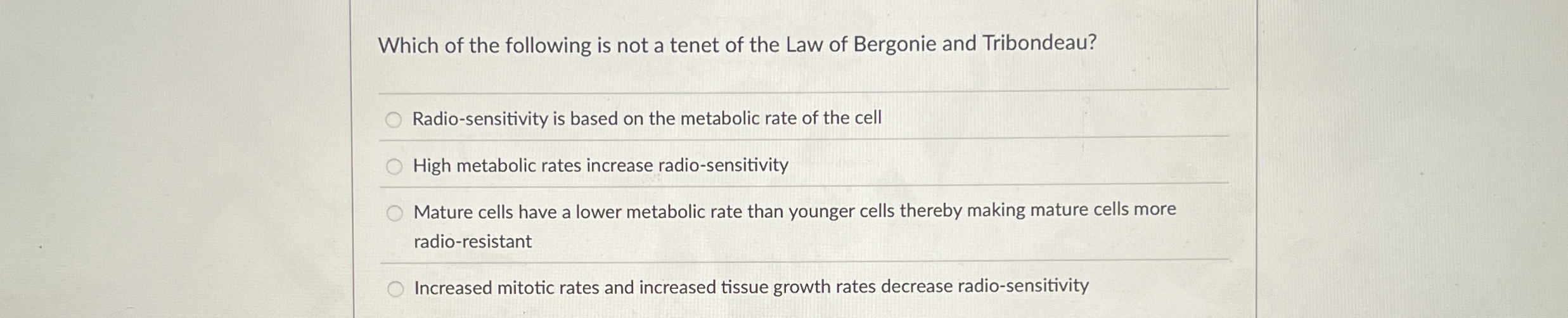 Which of the following is not a tenet of the Law