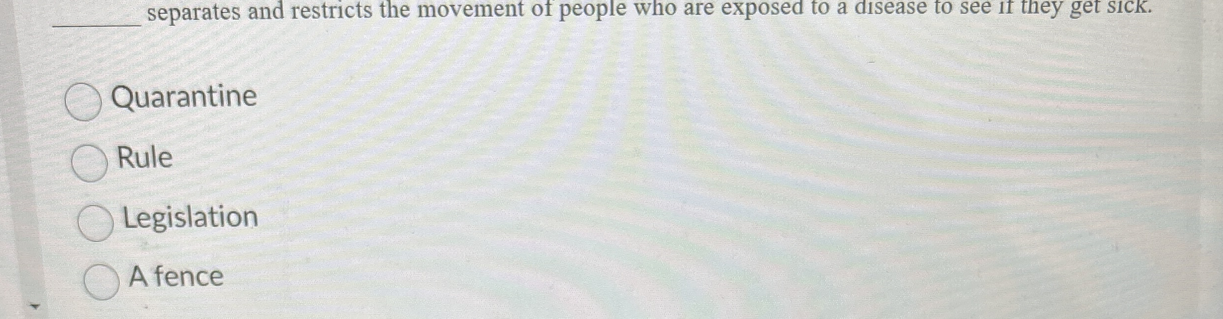 q , separates and restricts the movement of