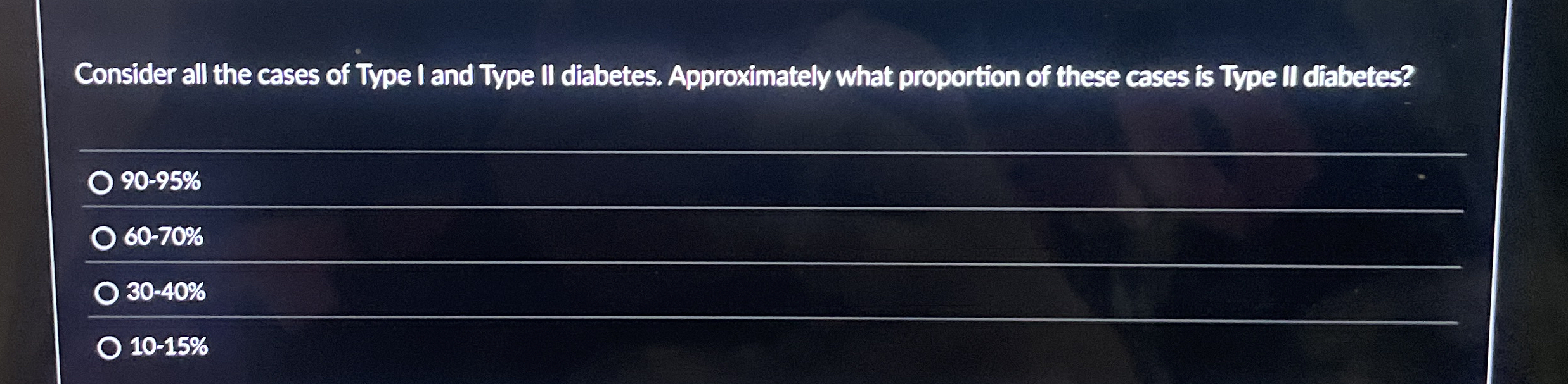 Consider all the cases of Type I and Type II