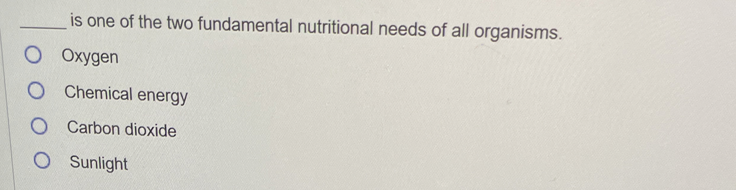 is one of the two fundamental nutritional needs