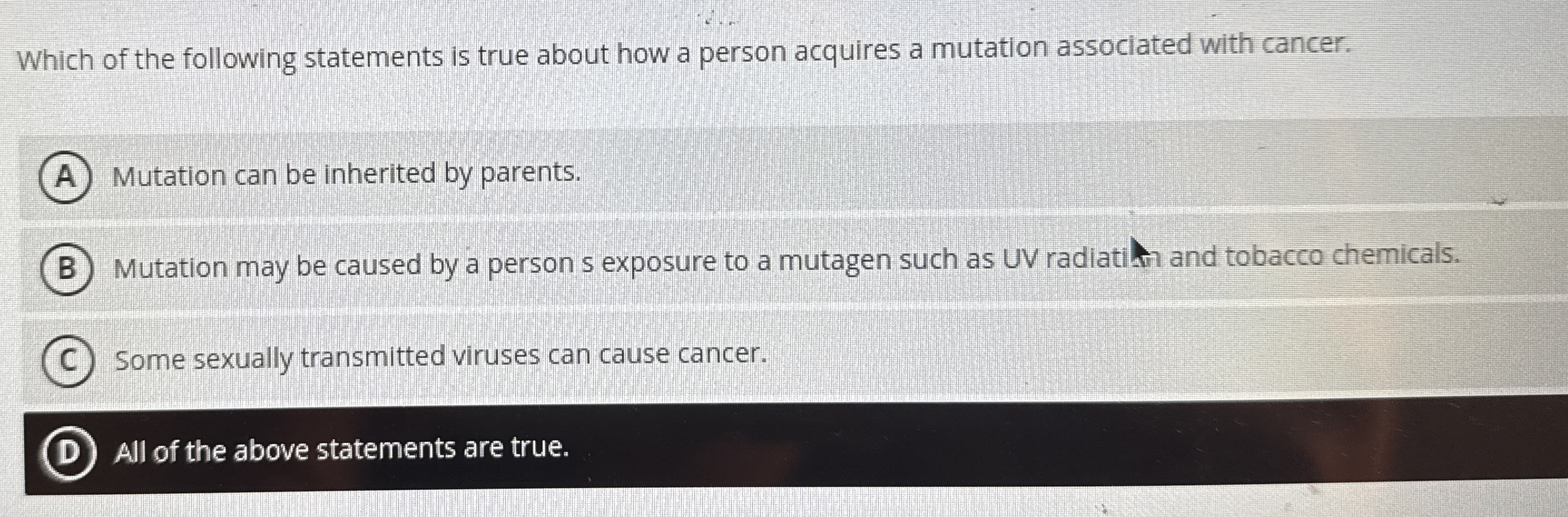 Which of the following statements is true about