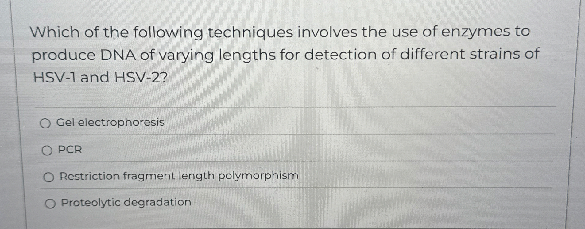 Which of the following techniques involves the