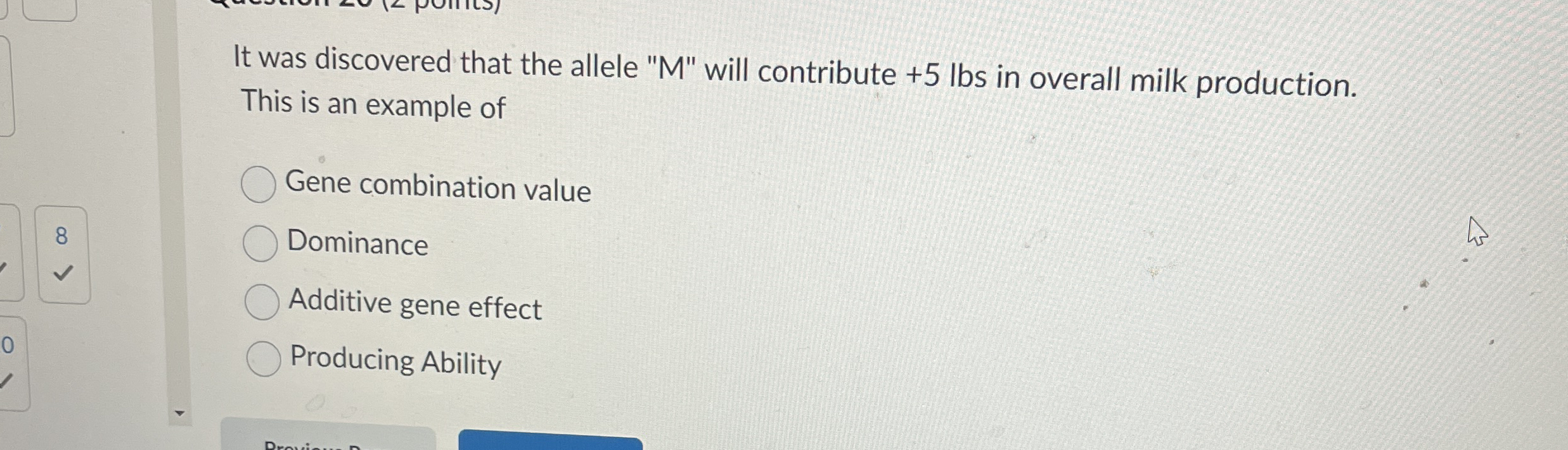 It was discovered that the allele " M " will