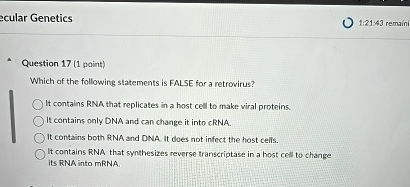 ecular Genetics 1 : 2 1 : 4 3 remaini Question 1
