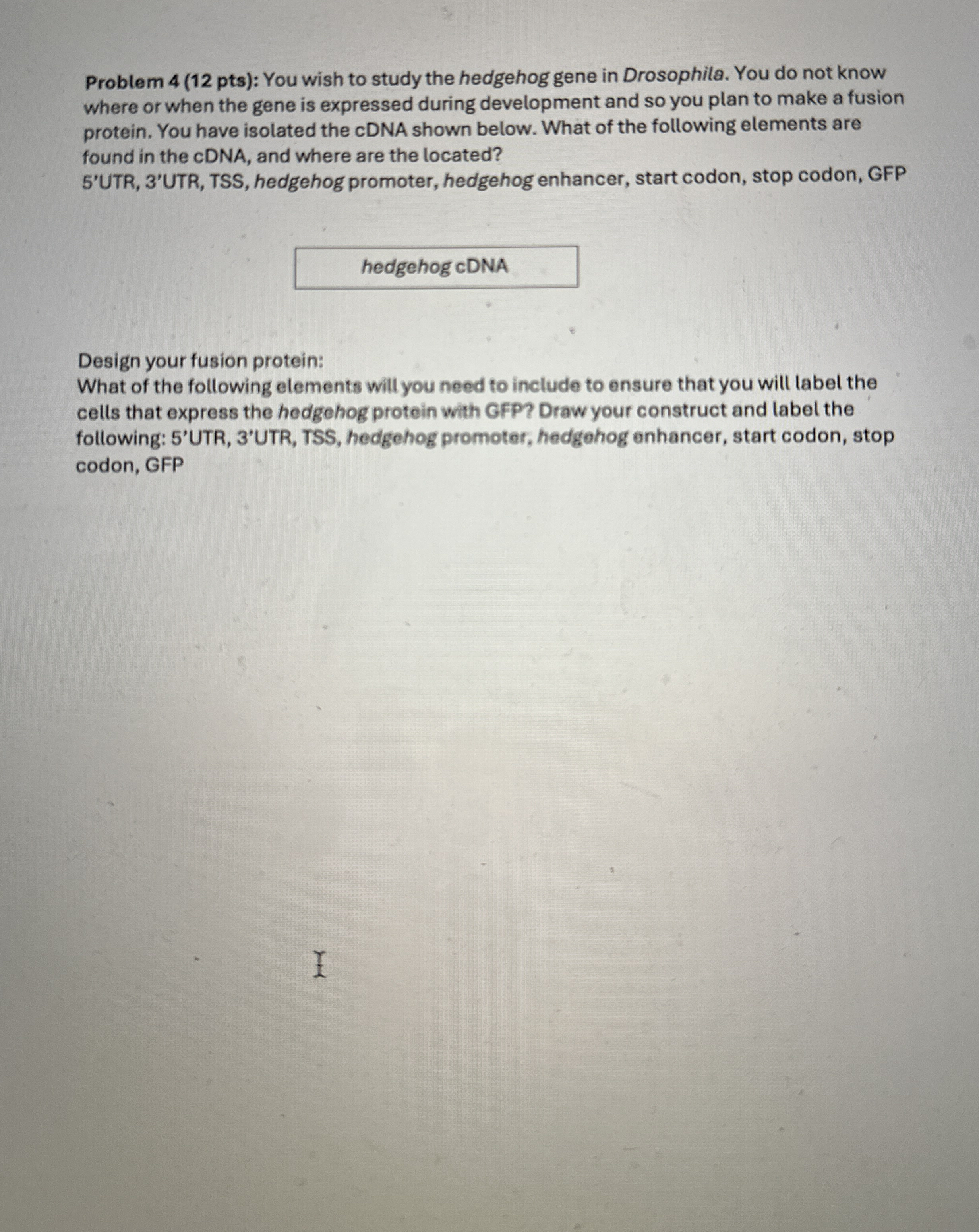 Problem 4 ( 1 2 pts ) : You wish to study the