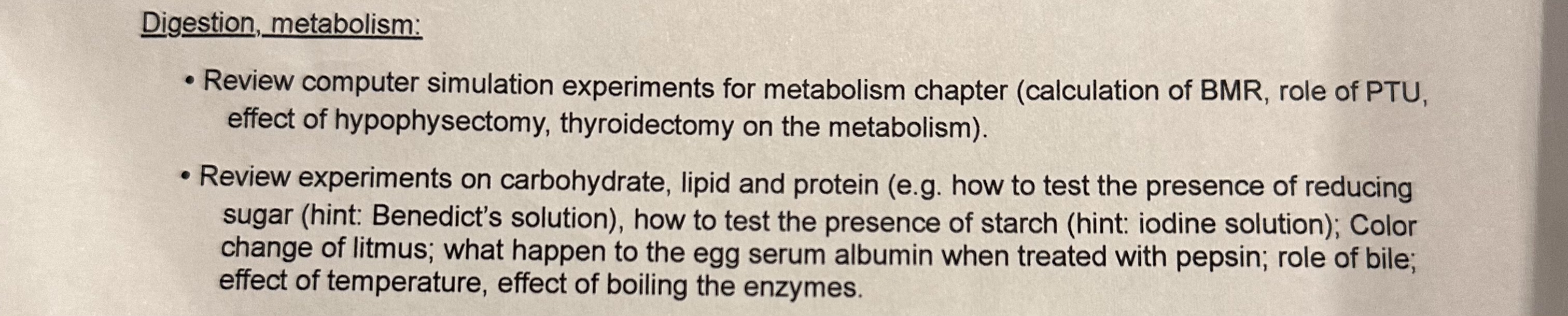 Digestion, metabolism: Review computer simulation