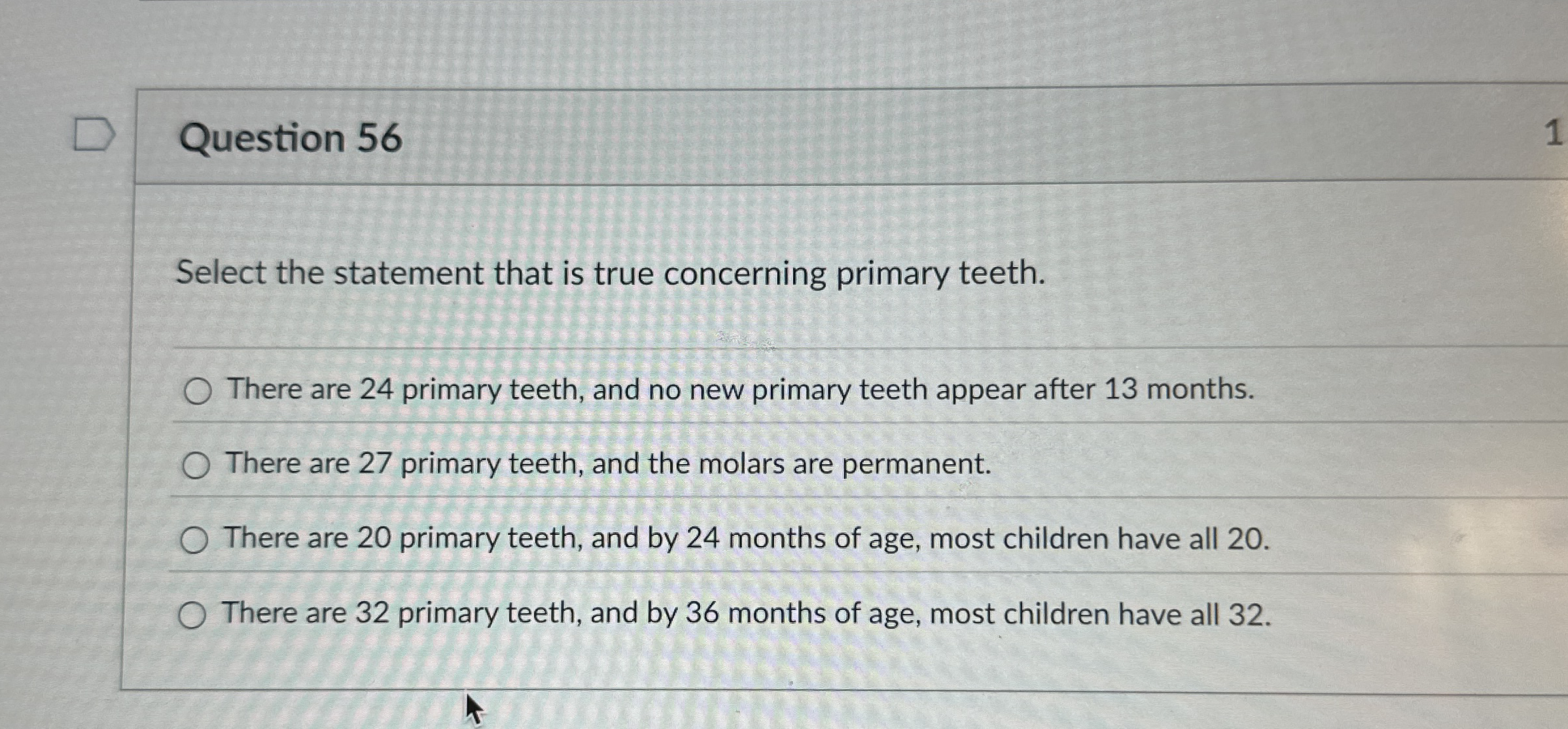 Question 5 6 Select the statement that is true
