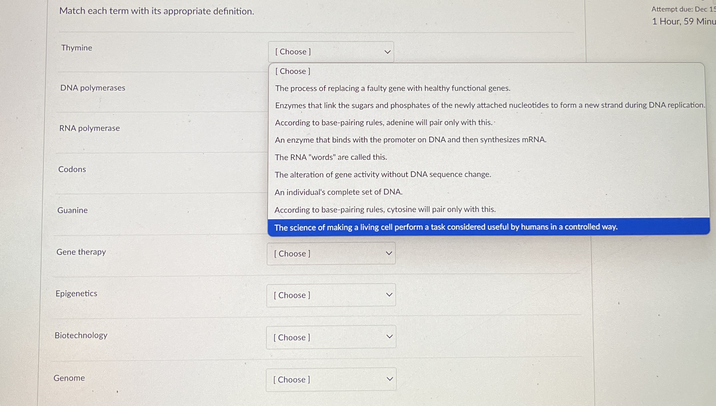 Match each term with its appropriate definition.