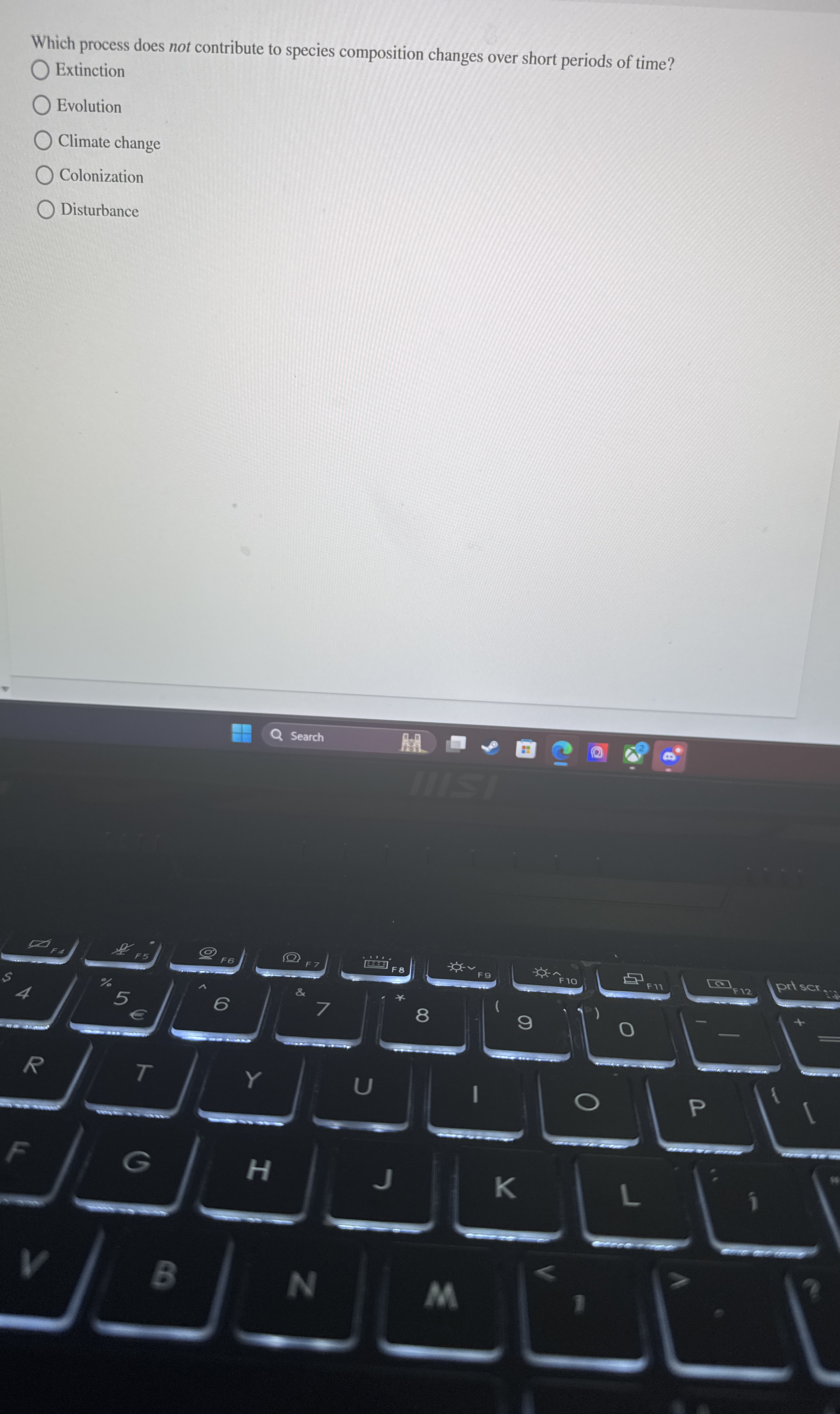 Which process does not contribute to species