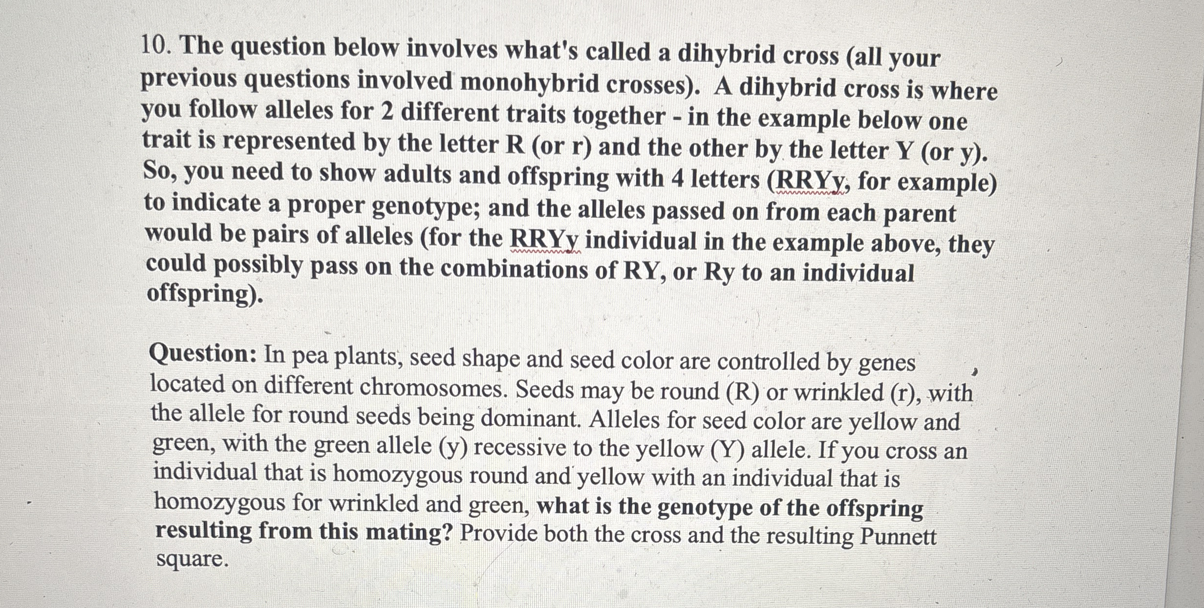 The question below involves what's called a