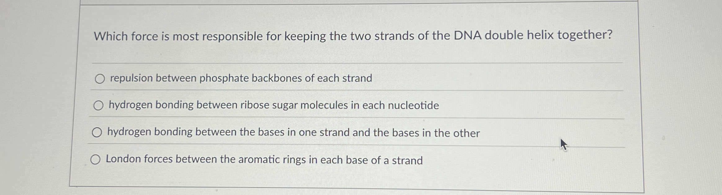 Which force is most responsible for keeping the