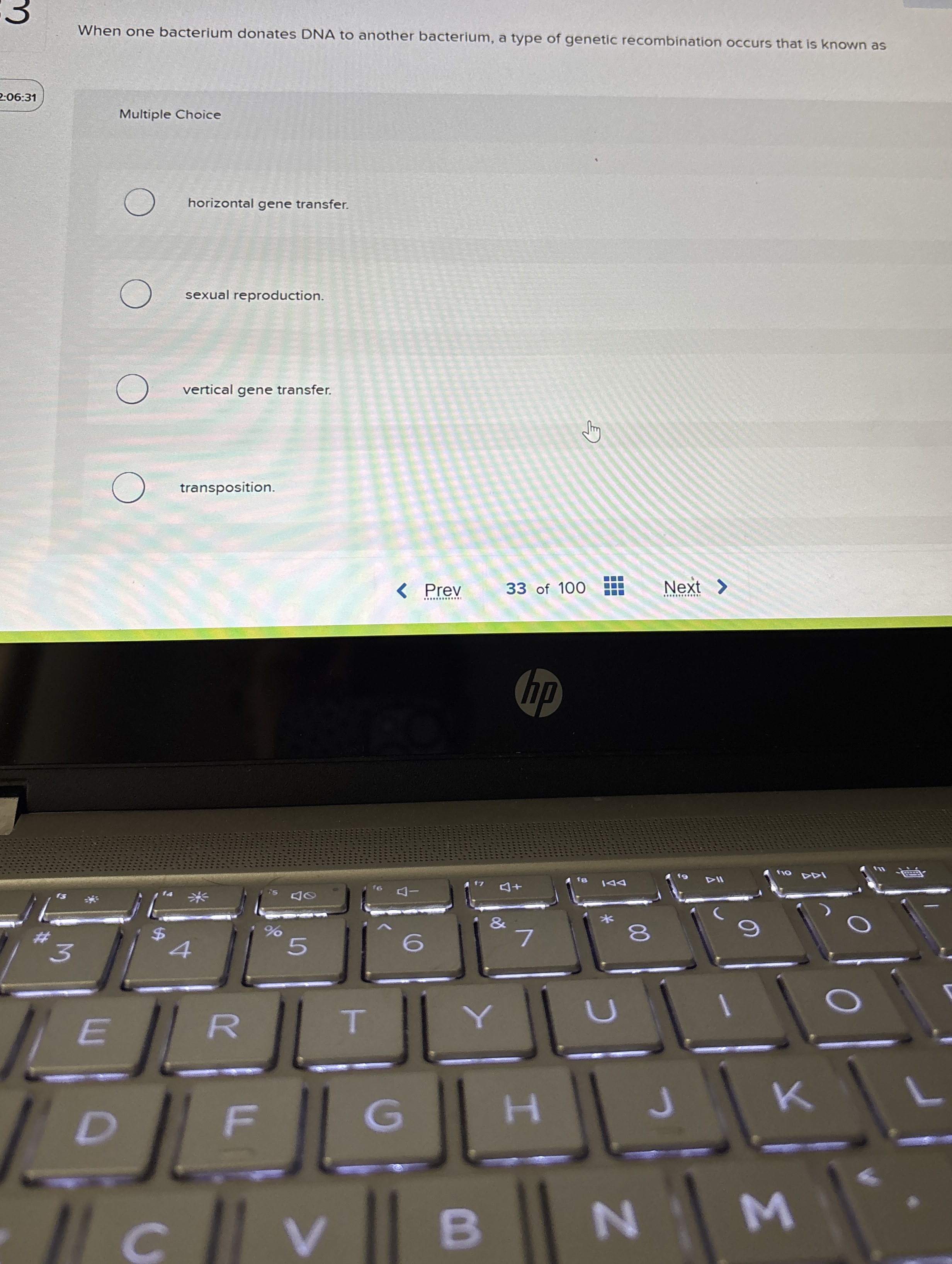 When one bacterium donates DNA to another