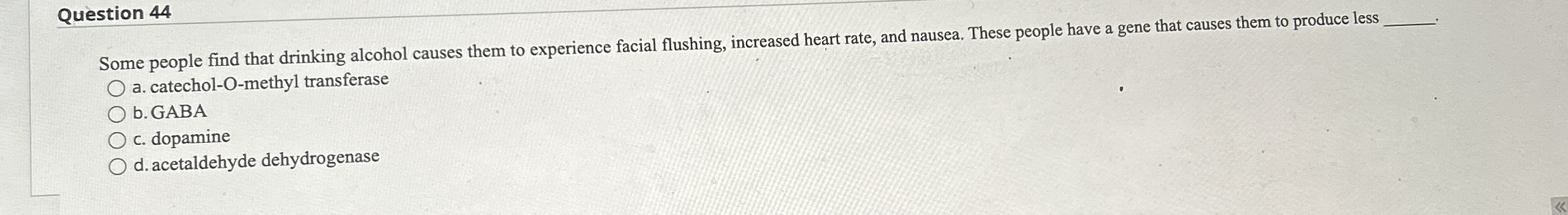 Question 4 4 Some people find that drinking
