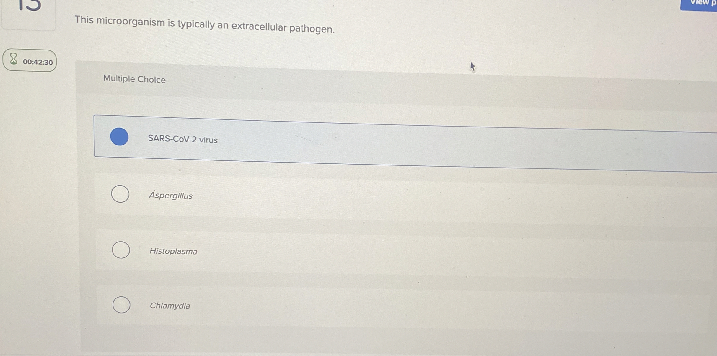 This microorganism is typically an extracellular