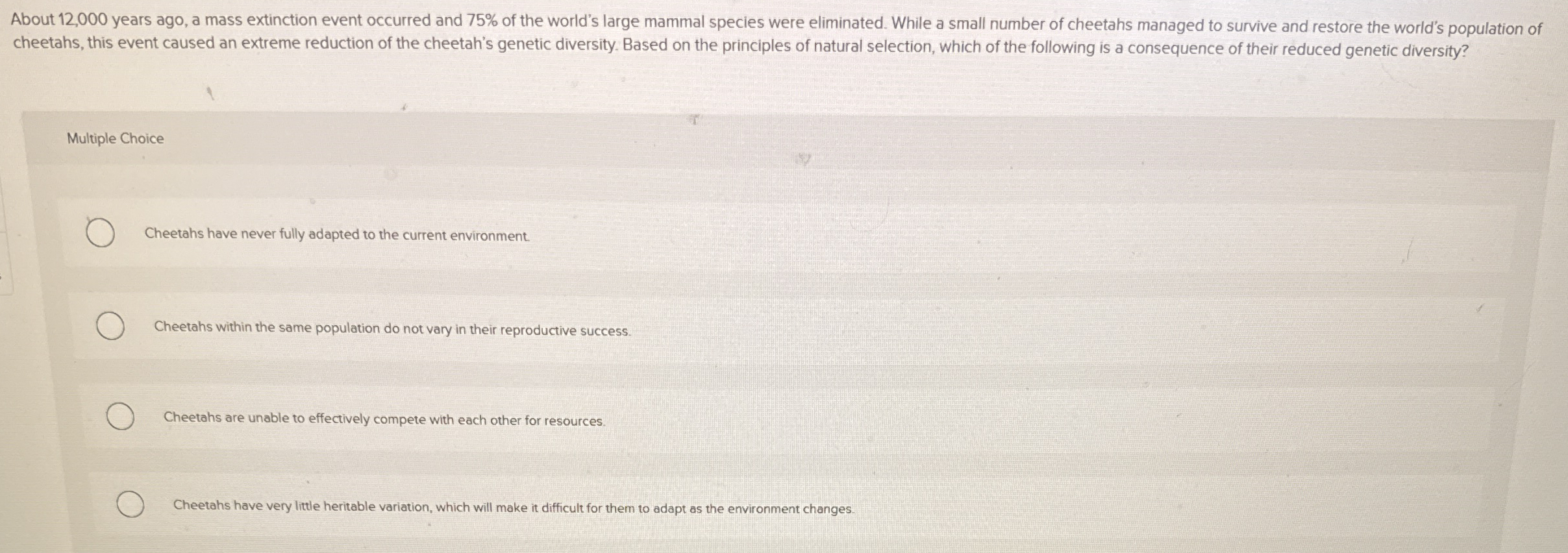 About 1 2 , 0 0 0 years ago, a mass extinction